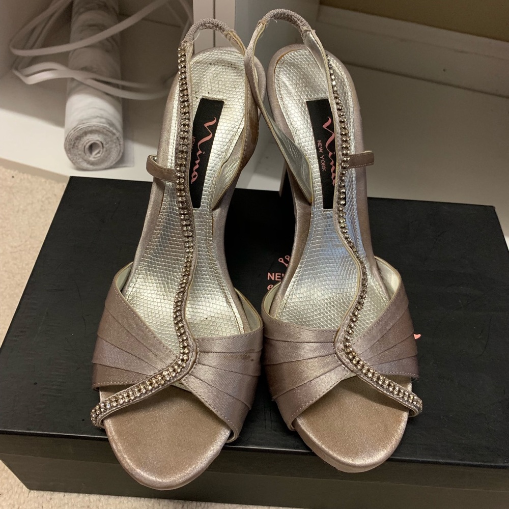 Classic silver Nina heels